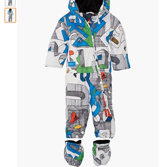 Quiksilver Baby Little Rookie One Piece Suit Snowsuit 12M - Picture 2 of 9
